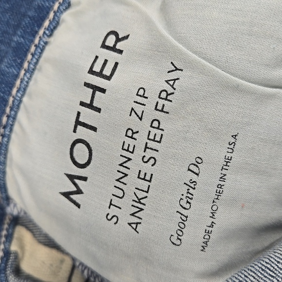 MOTHER Jeans Stunner Zip Ankle Step Fray 26W - Picture 12 of 12
